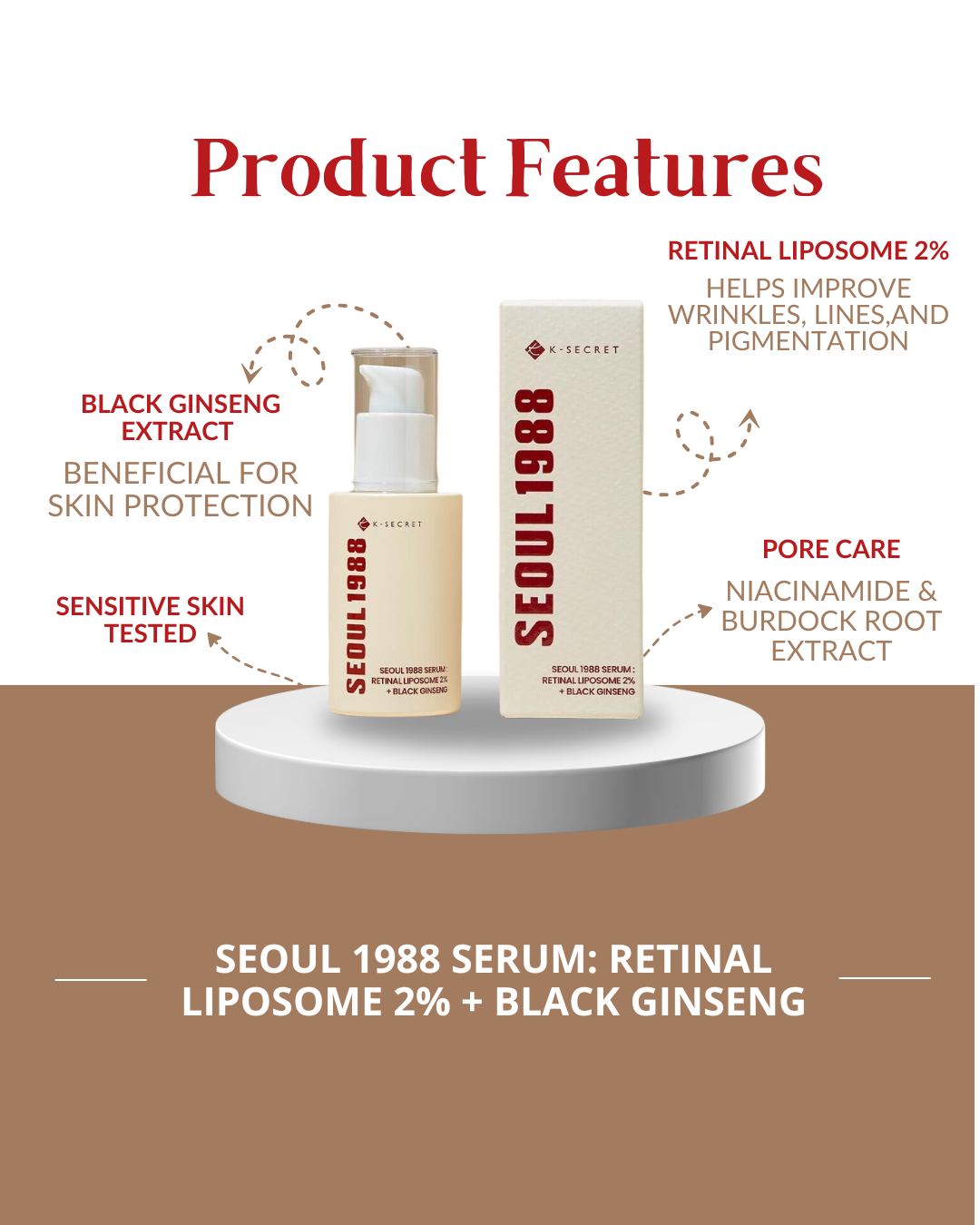 KSECRET - SEOUL 1988 Serum: Retinal Liopsome 2% + Ginseng